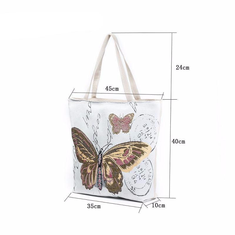 Multi-Color Butterfly Tote Bags