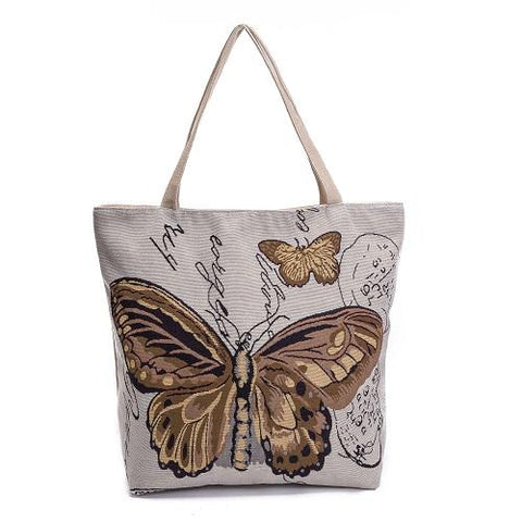 Multi-Color Butterfly Tote Bags