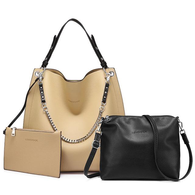 3 Sets Soft Leather Handbags